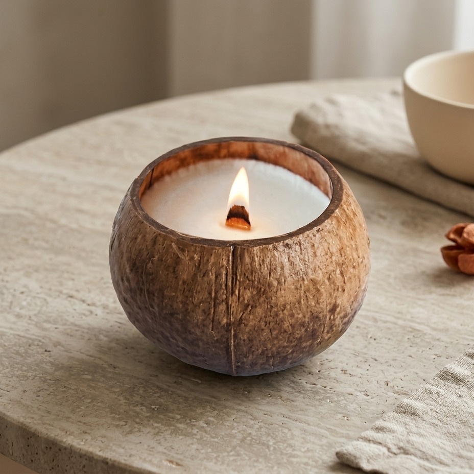 Sustainability has never looked this chic.

Stop blending in with standard jars. Our Handcrafted Coconut Shell Candles with premium Wooden Wicks are the ultimate differentiator for your brand. They aren't just candles; they're a sensory experience combining a rustic-luxe aesthetic with the soothing crackle of a natural wood wick that customers absolutely crave.

Perfect for eco-conscious brands looking to make a bold statement in the "Natural Luxury" niche. At Alchemy Art Studio, we specialize in Private Labeling, transforming these raw beauties into your brand's next bestseller.

The Alchemy B2B Edge:

- Eco-Friendly & Repurposed: Real shells for a truly sustainable brand story.

- High Perceived Value: Unique textures that command premium retail pricing.

- Custom Branding: Seamlessly integrated labeling to match your aesthetic.

Ready to disrupt the market with something extraordinary? DM us for the best B2B prices and let's get your signature collection started!

#CoconutCandles #EcoFriendlyPackaging #PrivateLabelCandles #SustainableLuxury #WoodWickCandles #candles