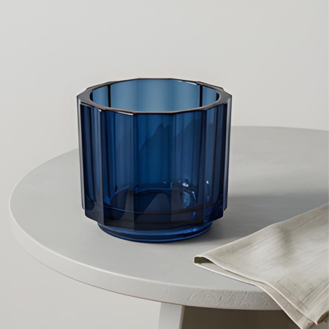 They say you can’t manufacture a "vibe." We beg to differ.

There is a reason the world’s most elite brands are pivoting to deep jewel tones. In a market saturated with "beige," this Cobalt Blue fluted glass doesn't just sit on a shelf it commands the entire room.

This isn't just another vessel; it’s a masterclass in architectural glass design. The vertical facets are engineered to catch and refract light, making whatever is inside look twice as expensive.

Why this is a B2B Power Move:

The Aesthetic: High-end "Art Deco" meets modern minimalism.

The Quality: Heavy weighted base for that "premium" hand-feel your customers crave.

The Export Factor: Durable, high-density glass designed to survive global transit and arrive in pristine condition.

Stop selling products. Start selling "Statements."

This specific color is a limited production run for our Q2/Q3 export partners. Don't let your competitors beat you to it. 

DM “COBALT” for the technical spec sheet and bulk pricing. 

#CobaltBlue #ArchitecturalGlass #LuxuryPackaging #B2BExport #GlasswareDesign #WholesaleDecor #HomeFragrancePackaging