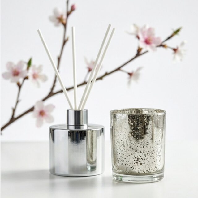 Refined elegance doesn't just fill a space, it reflects the standard of the brand behind it.

In a market moving toward holistic home fragrance, why offer a single product when you can curate a high-shine sensory suite? 

Our Mercury Glass & Chrome Diffuser Duo is engineered for brands that want to dominate the visual landscape of modern interiors.

The mercury jar provides an ethereal, dappled glow that transforms any flame into a piece of kinetic art, while the polished silver diffuser ensures your brand’s signature scent remains a constant presence in the room. 

This pairing isn't just about utility; it’s about creating a "Silver Synergy" that justifies premium retail positioning and appeals to the 2026 consumer's desire for cohesive, architectural home decor.

At Alchemy Art Studio, we turn manufacturing into a competitive advantage. With our turnkey private labeling and low 100-unit MOQs, we provide the polished foundation your brand needs to transition from a single-item shop to a full-scale luxury collective.

Your brand’s brightest season starts with the right reflection.

DM us to get B2B Prices.

#MercuryGlass #ReedDiffuser #LuxuryPackaging #PrivateLabelFragrance #SilverAesthetic #HomeFragranceBusiness #AlchemyArtStudio