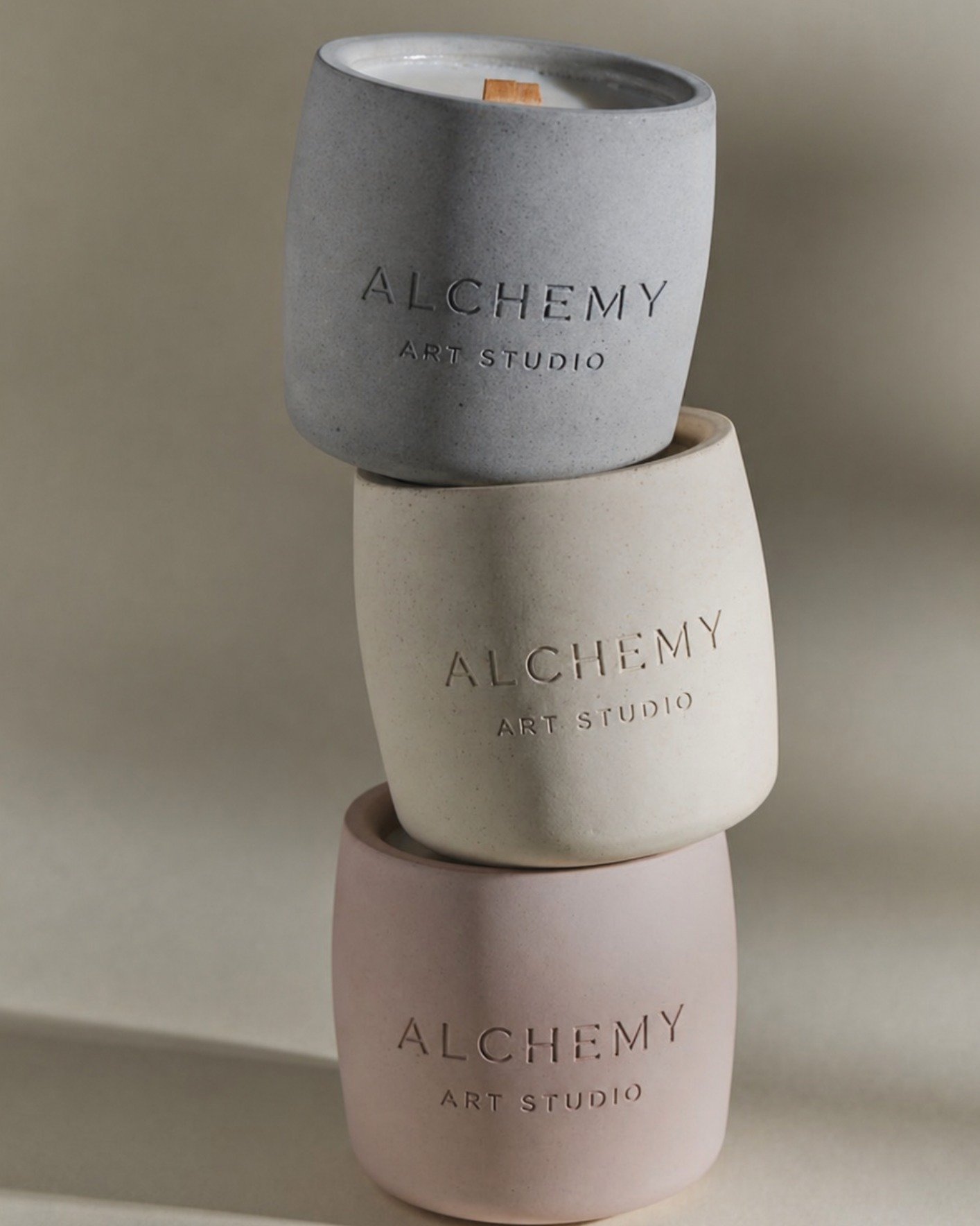 The future of luxury branding is literally set in stone. 

Why stick to the surface when you can emboss your legacy? 

In a market of fleeting paper labels, our Concrete Signature Series offers a permanent, architectural alternative for brands that refuse to blend in.

This collection represents the pinnacle of "Tactile Branding" where your logo isn't just seen, it's felt. Hand-poured and precision-embossed, these vessels feature a raw, matte finish that grounds your fragrance in an industrial-luxe aesthetic. Featured here in our 2026 core trio Stone Grey, Sandy Cream, and Dusty Rose each jar is topped with a signature wooden wick for a multisensory experience.

At Alchemy Art Studio, we turn manufacturing into your brand's greatest competitive edge. Our embossing process integrates your identity directly into the vessel’s structural form, ensuring your brand remains a permanent fixture in your customer’s home long after the last light.

Is your brand ready to carry real weight? 

DM or Comment 'CONCRETE' to receive our 2026 Texture Catalog and B2B wholesale details.

#ConcreteCandles #EmbossedBranding #LuxuryPackaging #PrivateLabel #IndustrialLuxe #HomeFragranceBusiness #AlchemyArtStudio