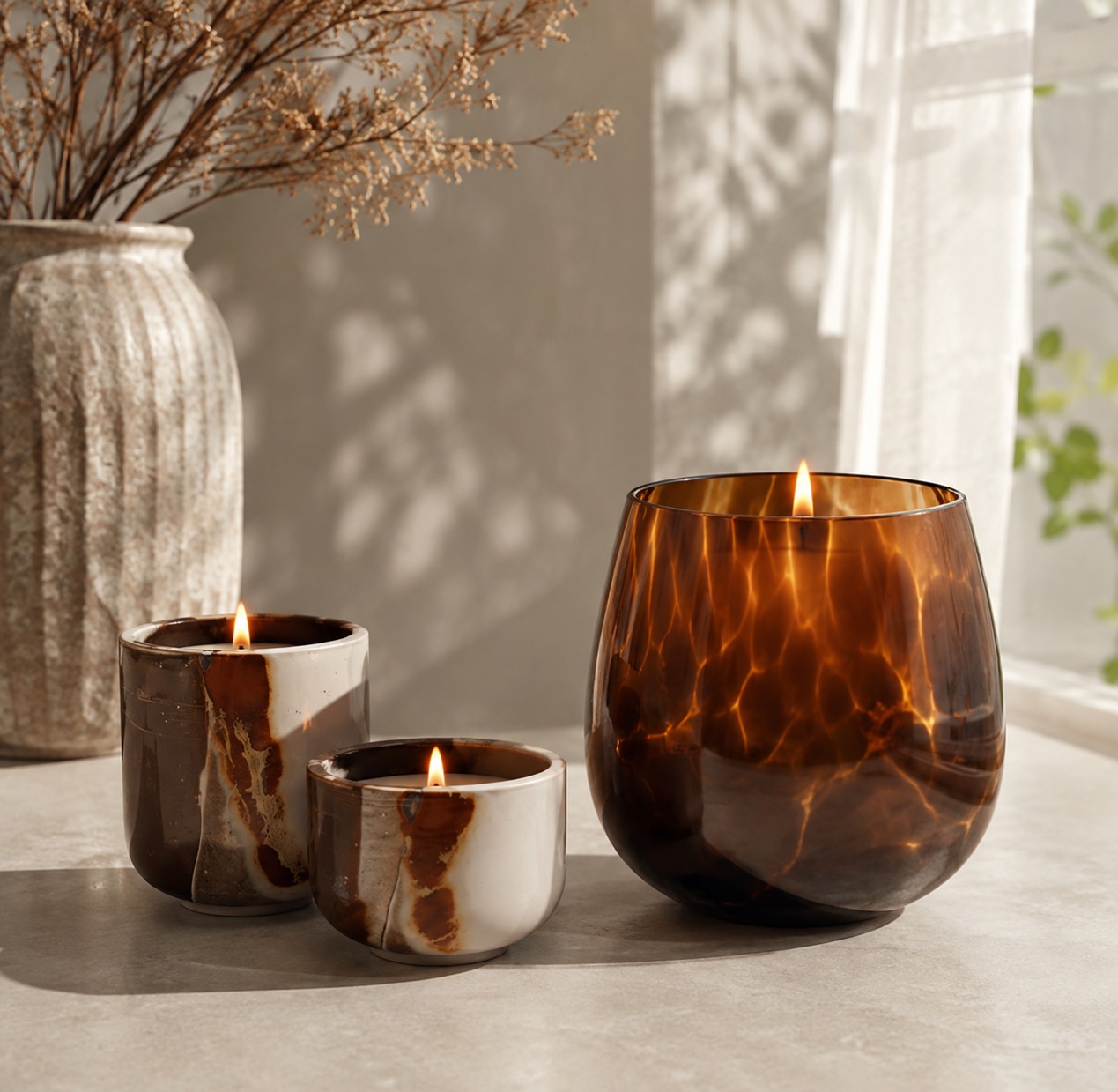 CERAMIC HAS CHARACTER. GLASS HAS LIGHT.

But when it comes to candle vessels, which one makes a product more memorable?
One brings warmth, texture and a handcrafted feel.
The other catches light, reflects the flame and creates a completely different visual experience.
And that small material choice can influence how an entire candle collection is perceived.

When it comes to candle packaging, the material you choose can completely change how the final product looks, feels and fits into a space.

Ceramic brings character.
Texture, weight, earthy finishes and handcrafted details can give a candle a warm, artisanal presence.

Glass brings light.
Transparency, reflections, depth and finish allow the flame to become part of the visual experience.
And when the right shape, colour, texture and finish come together, the vessel becomes more than a container for wax.
It becomes part of the product.
For candle and home-fragrance brands, the choice between ceramic and glass can influence much more than aesthetics:

→ Shelf appeal — how quickly the product catches attention
→ Brand positioning — whether the collection feels contemporary, artisanal or premium
→ Collection identity — creating a recognisable visual language
→ Home décor compatibility — making the candle feel at home beyond the retail shelf
→ Gift appeal — adding to the perceived value of the finished product
→ Differentiation — giving customers something they don't see everywhere

The interesting part?
There isn't one "better" material.

At Alchemy Art Studio, we manufacture and export ceramic, glass and other candle vessels for international candle and home-fragrance brands, with customized and private-label solutions to bring different product concepts to life.

If you were developing your next candle collection, which material would you choose  Ceramic or Glass? And why?

Vote first  then tell us what makes that material right for your brand.

#CeramicVessels #GlassVessels #CandleVessels #CandlePackaging #HomeFragrance #CandleBrands #PrivateLabel #CandleManufacturing #ProductDesign #HomeDecor #B2B #HandcraftedIndia