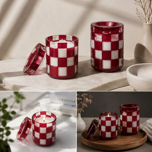 Before there’s a flame, there’s a first impression. Make it count.

One glance. A flash of colour. The play of transparency and pattern. The weight of the silhouette in your hand.

That’s where this red & clear glass vessel starts doing its job.

The structured checkerboard detailing gives it a visual rhythm, while the contrast between bold red and clear glass creates depth without relying on excessive decoration. It feels distinctive enough to build a collection around and versatile enough to become part of the brand identity rather than simply holding the wax.

But here’s the part that matters when you’re sourcing at scale:

A beautiful sample is easy to admire. A beautiful product that stays consistent across production is what builds a brand.

For international candle and home-fragrance businesses, details such as glass clarity, edge finishing, pattern precision, colour consistency, structural strength and batch-to-batch repeatability can make the difference between a product that looks good once and one that is ready for a serious collection.

At Alchemy Art Studio, we develop and manufacture candle vessels for brands, private-label businesses and home-fragrance companies looking beyond off-the-shelf packaging. Colours, finishes, patterns, decorative treatments, branding, lids and packaging can be explored to create something that feels unmistakably yours.

And when the last flame goes out? The vessel doesn't necessarily have to go with it.

A planter. A desk organiser. A trinket holder. A bathroom accessory. A decorative piece.

Great exterior design gives the product a life beyond the candle.

So, when you’re developing your next candle collection, ask yourself:

Are you sourcing a container or creating something customers will want to keep?

#CandleVessels #CandleManufacturing #PrivateLabelCandles #HomeFragrance #CandlePackaging #GlassContainers #PrivateLabelManufacturing #CandleBrands #B2BSourcing #ExportManufacturing#HomeFragrancePackaging #AlchemyArtStudio