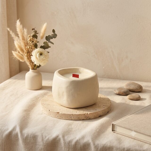 Some objects don't need to be loud to be noticed. Our hand-finished ceramic candle vessel has a soft, organic form and a warm ivory glaze, shaped to feel like a piece of studio pottery that happens to hold a candle. Placed on travertine beside dried pampas and linen, it brings a quiet, sunlit calm to any space.

At Alchemy Art Studio, every piece is made with Indian craftsmanship and designed for homes around the world. Custom shapes, glazes, scents and private labelling are all available for retailers and brands. Send us a message to request our catalogue. 🤍

#AlchemyArtStudio #HandcraftedArtOfIndia #CeramicCandle #HandmadeCandles #ScentedCandles #CandleVessel #CeramicDecor #HomeDecorExporter #MadeInIndia #IndianCraftsmanship #PrivateLabelCandles #WholesaleHomeDecor #HomeDecorSupplier #CandleLovers #SlowLiving #QuietLuxury #NeutralHome #MinimalHomeDecor #ArtisanMade #B2BHomeDecor